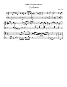 6  J. S. Bach - Petits préludes pour clavier Præludium
