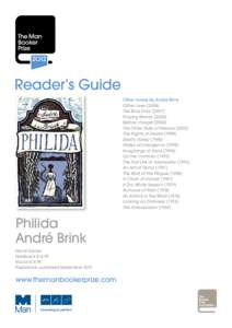 Reader’s Guide Other novels by André Brink Other Lives[removed]The Blue Door[removed]Praying Mantis[removed]Before I Forget (2004)