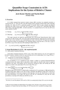 Quantifier Scope Constraints in ACD: Implications for the Syntax of Relative Clauses