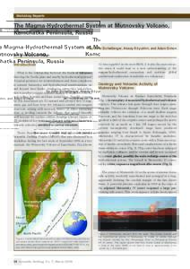 Workshop Reports  The Magma-Hydrothermal System at Mutnovsky Volcano, Kamchatka Peninsula, Russia by John Eichelberger, Alexey Kiryukhin, and Adam Simon doi:iodp.sd