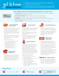 Hilton Honors is the guest-centric loyalty program for the entire 14-brand Hilton portfolio, striving to make travel more valuable, more flexible and more personalized – for every type of traveler. Just by signing up w