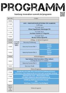 Programm hamburg-innovation-summit.de/programm ab 9:30  Einlass