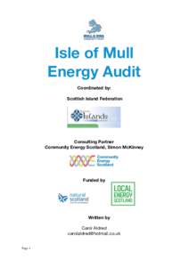 Isle of Mull Energy Audit  	
    	
  