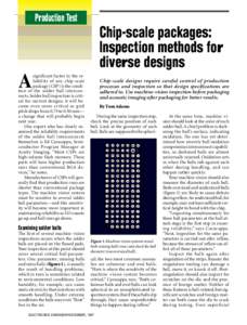 Production Test  Chip-scale packages: Inspection methods for diverse designs