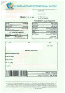 Fraudulent invoice  - Registration of international patents
