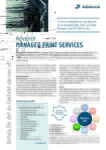 Advance Managed Print Services - Produktplad