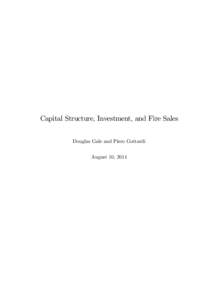 Capital Structure, Investment, and Fire Sales