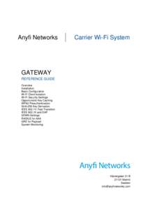 Anyfi Networks  Carrier Wi-Fi System GATEWAY REFERENCE GUIDE