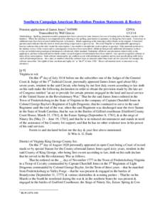 Southern Campaign American Revolution Pension Statements & Rosters Pension application of James Jones 1 S45890 Transcribed by Will Graves f29VA[removed]
