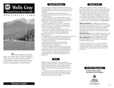 Special Messages  Wells Gray BC Parks