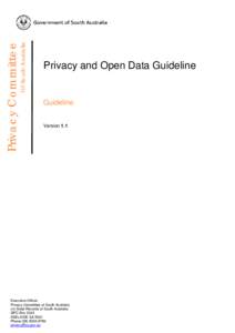 [removed]Privacy and Open Data Guideline Final V1.1