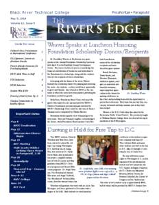 Black River Technical College  Pocahontas ▪ Paragould May 5, 2014 Volume 12, Issue 5