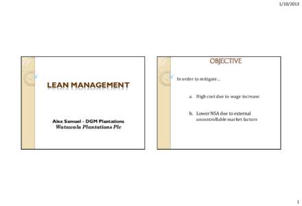 [removed]OBJECTIVE LEAN MANAGEMENT