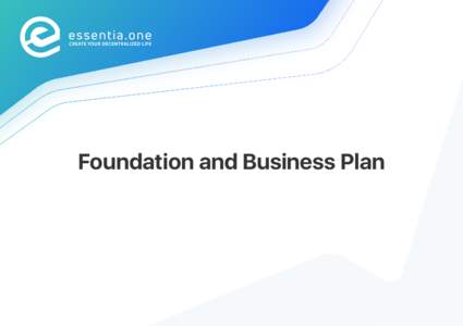 Foundation and Business Plan 2