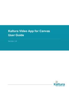 Kaltura Video App for Canvas