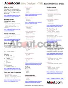 World Wide Web / Design / Internet Explorer box model bug / Em / Style sheet / Computing / Web design / Cascading Style Sheets