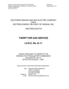 Microsoft Word - Vectren South Gas Tariff 01 JuneGCA and NGV)