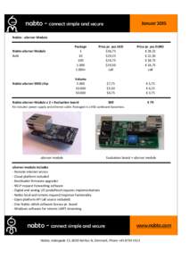 nabto - connect simple and secure  Januar 2015 Nabto - uServer Module