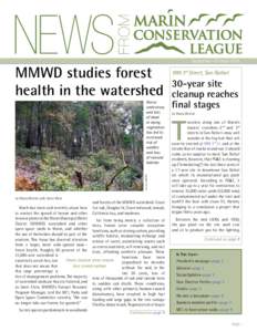 MMWD studies forest health in the watershed courtesy MMWD  Dense