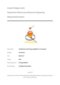 Imperial College London Department of Electrical and Electronic Engineering MEng Individual Project Project Title: