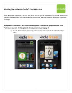 Axis 360 Getting Started with Kindle Fire and Fire HD