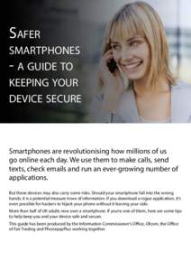 Safer smartphones - a guide to keeping your device secure