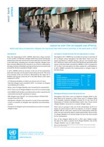 unrwa  west bank concerns over the increased use of force: death and injury of palestine refugees during Israeli law enforcement activities in the west bank in 2013
