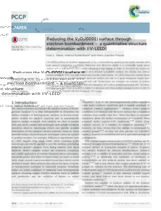Reducing the V2O3surface through electron bombardment &#x2013; a quantitative structure determination with I/V-LEED