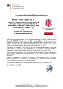 Assurance Continuity Maintenance Report BSI-CC-PP-0056-V2-2012-MA-02