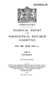 FOR OFFICIAL USE  AERONAUTICS TECHNICAL REPORT OF THE