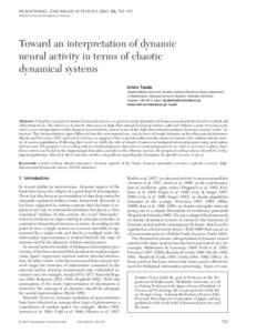 Toward an interpretation of dynamic neural activity in terms of chaotic dynamical systems