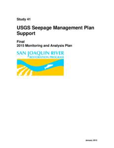 Study 41  USGS Seepage Management Plan Support Final 2015 Monitoring and Analysis Plan