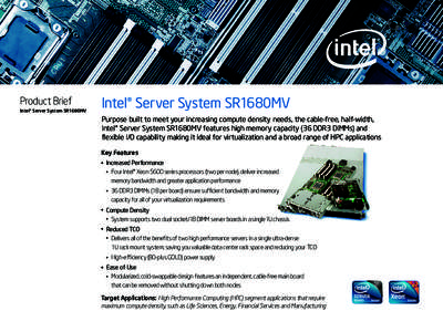 Intel Server System SR1680MV Product Brief[removed]002US