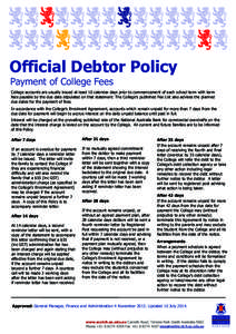 Debtor Policy - July 10 Update