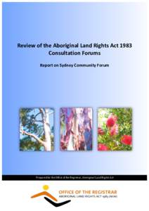 Sydney Forum Report ALRA Review Consultation