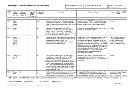 Template for comments and secretariat observations  MB/N 1 C