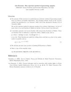 Monte Carlo methods / Non-uniform random numbers / Linear algebra / MATLAB / Mathematical software / Rejection sampling / Limit of a function