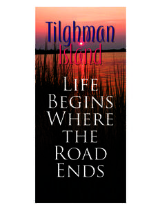 Tilghman Island Life Begins Where the