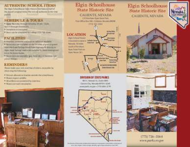 The Elgin Schoolhouse State Historic Site features half of the house’s original items. The rest are authentic to the time period. schedule & tours