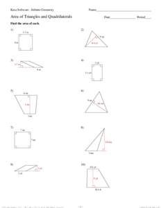 Kuta Software - Infinite Geometry  Name___________________________________ Area of Triangles and Quadrilaterals