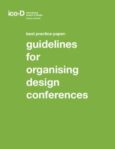 best practice paper:  guidelines for organising design