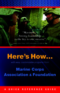 Marine Corps Association / Enlisted Professional Military Education / Marine Corps Gazette / Douglas A. Zembiec / Wesley L. Fox / Leatherneck Magazine / United States Marine Corps / United States / Military personnel