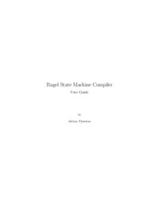 Ragel State Machine Compiler User Guide by  Adrian Thurston