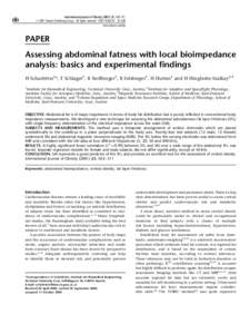 International Journal of Obesity, 502±511 ß 2001 Nature Publishing Group All rights reserved 0307± $15.00 www.nature.com/ijo PAPER Assessing abdominal fatness with local bioimpedance