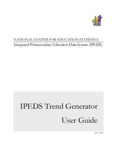 IPEDS Trend Generator User Manual