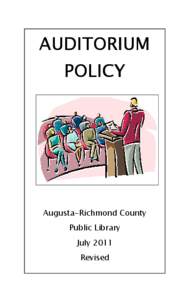 AUDITORIUM POLICY Augusta-Richmond County Public Library July 2011