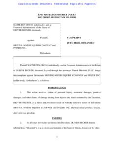 Case 3:16-cvDocument 1 FiledPage 1 of 41 Page ID #1  UNITED STATES DISTRICT COURT SOUTHERN DISTRICT OF ILLINOIS  KATHLEEN ODUM, individually, and as