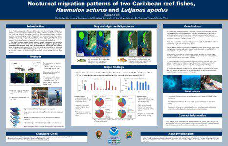 Poster: Nocturnal migration patterns of two Caribbean reef fishes Haemulon sciurus and Lutjanus apodus