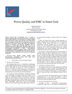 Power Quality and EMC in Smart Grid