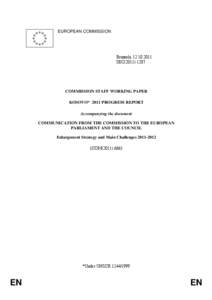 EUROPEAN COMMISSION  Brussels, [removed]SEC[removed]COMMISSION STAFF WORKING PAPER